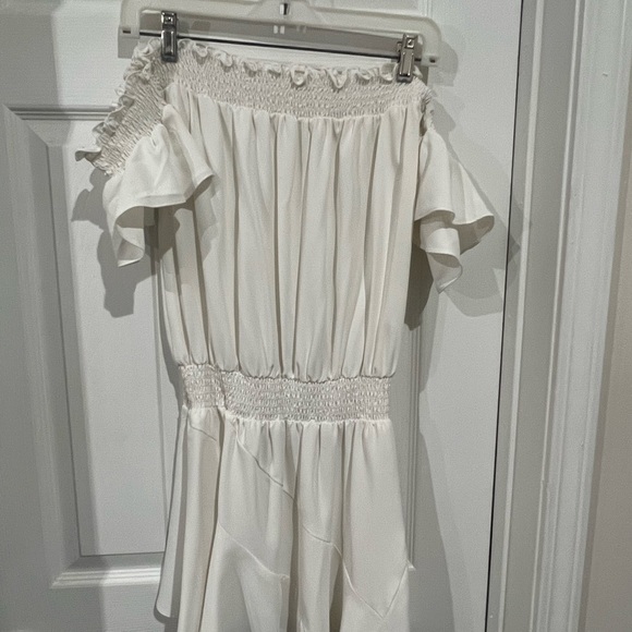 Amanda Uprichard White Off Shoulder Dress - Picture 2 of 2